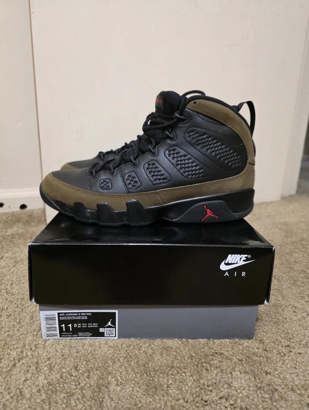 Air Jordan Retro 9 Olives 2024